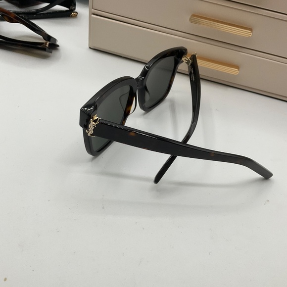 Saint Laurent Square Monogram Sunglasses SL M40 004 Havana 54mm YSL - Picture 5 of 9